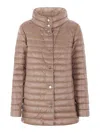 Herno A-shape Reversible Down Jacket In Ultralight Nylon In Gris