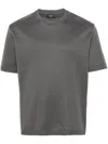 Herno Crew-neck Cotton T-shirt In Grey