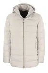 Herno Medium Hooded Down Jacket In White