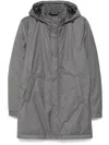 Herno Windproof Hooded Down Parka In Gray
