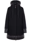 Herno Black A-line Lightweight Coat In Black