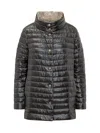 Herno Medium Quilted Down Jacket In Black