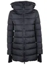 Herno Long-sleeved Quilted Down Jacket In Blue