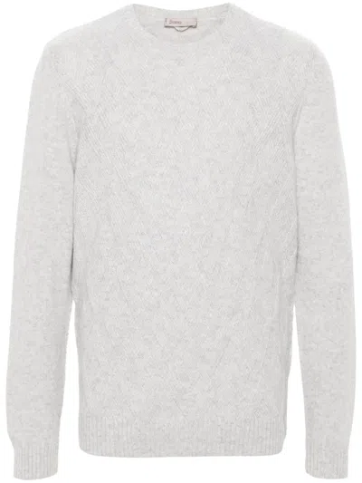 Herno Mélange Cashmere Jumper In Grey