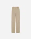 Herno Resort Trousers In Melange Flannel In Neutral