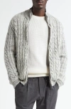Herno Zipper Sweater In Gray