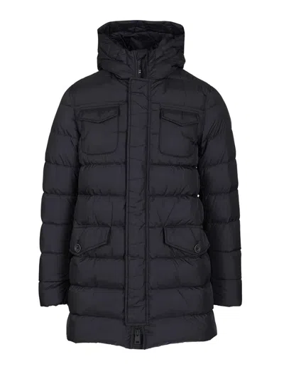 Herno Men A-shape Parka In Chamonix Nylon In Black