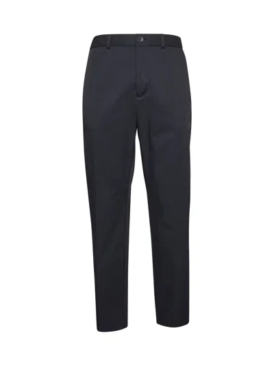 Herno Men Blue Cotton Feel Trousers In Black