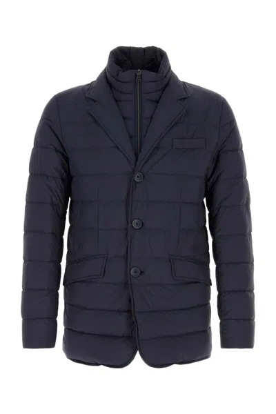 HERNO HERNO MEN BLUE NYLON DOWN JACKET
