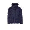 Herno Quilted Polar-tech Down Jacket In Blue
