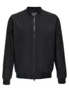Herno Waterproof Bomber Jacket With Ribbed Details In Black