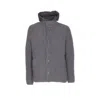 Herno Padded Bomber Jacket With Hood And Pockets In Gray