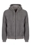 Herno Bomber Jacket In Technical Fabric In Grey