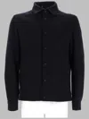 Herno Structured Minimalist Jacket With Snap Button Closure In Blue