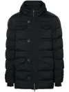 Herno Flap Pockets Padded Coat In Black