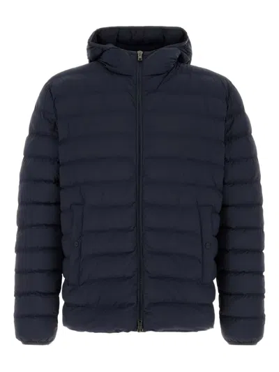 Herno Men Navy Blue Stretch Nylon Jacket