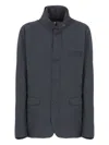Herno Padded Jacket With High Neck And Pockets In Gray