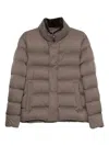 Herno Insulated Jackets With High Neck And Pockets In Brown