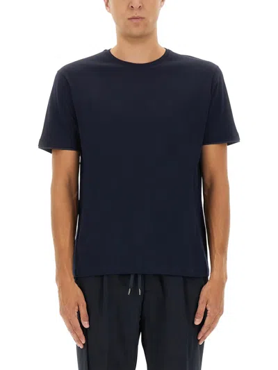 Herno Cotton T-shirt With Thermo Taping In Black