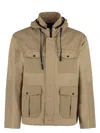 Herno Delon Urban Safari Field Jacket In Brown