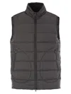 Herno Quilted Vest-style Down Jacket In Gray