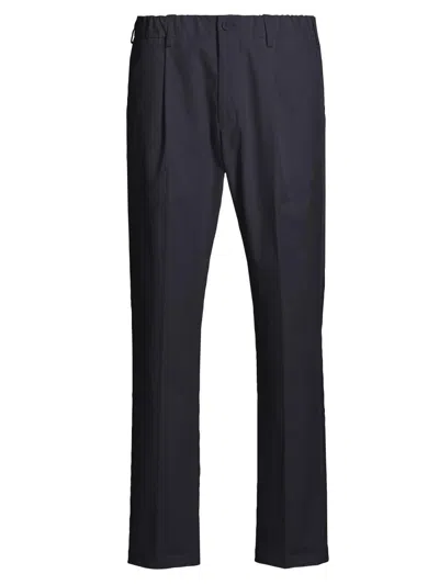 Herno Men's Elasticized Waist Straight-leg Pants In Blue