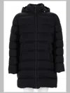 Herno Padded Horizontal Quilted Polyamide Down Jacket In Black
