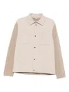 Herno Tailored Blazer With Chest Pockets And Collared Neck In Neutral