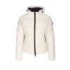 Herno Shiny Padded Down Jacket With Hood And Elasticated Cuffs In White