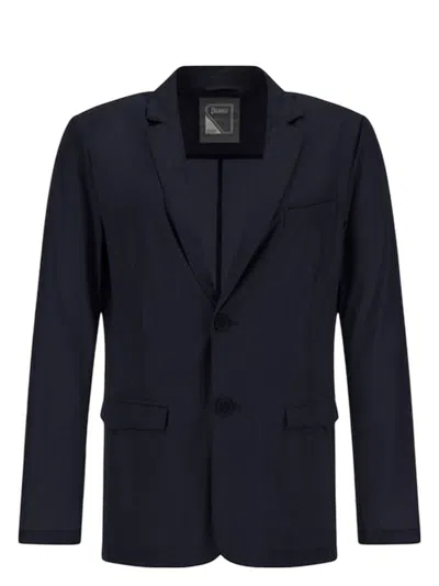 HERNO MEN'S HERNO NAVY SINGLE BREASTED JACKET