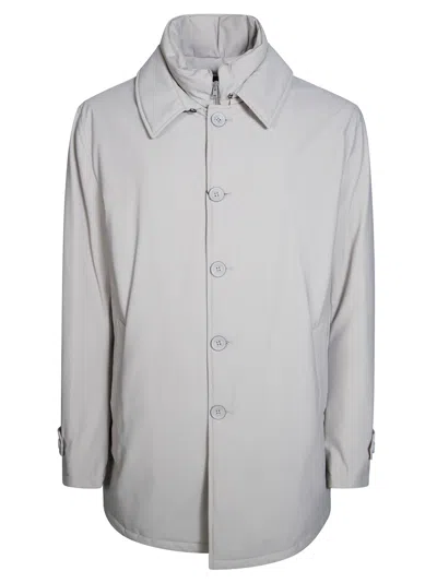 Herno Impermeabile Single-breasted Coat In Gray