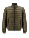Herno Ultralight Nylon Bomber Jacket In Green