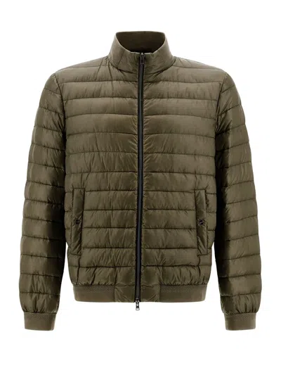Herno Men's Green High Neck Down Jacket For Ss24