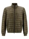 Herno Ultralight Nylon Bomber Jacket In Green