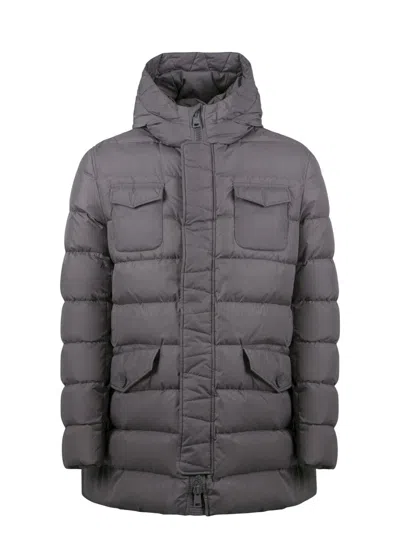 HERNO MEN'S HOODED DOWN JACKET