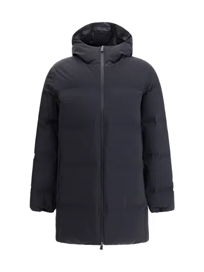 Herno Hooded Down Jacket In Blue