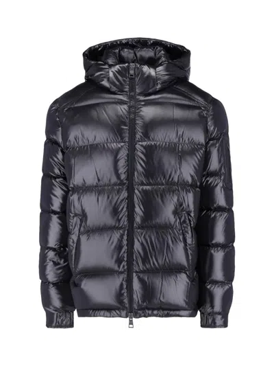 Herno Men's Hooded Puffer Jacket In Black