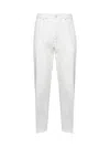 Herno Men Ivory Cotton Feel Trousers In White
