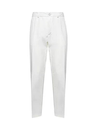 Herno Men Ivory Cotton Feel Trousers In White