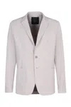 HERNO MEN'S IVORY SINGLE-BREASTED JACKET FOR SS24