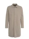 Herno Long Sleeved Button Detailed Coat In Gray