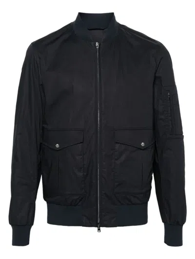 Herno Zip-up Bomber Jacket In 9200 Blu Navy