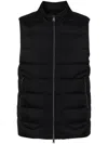 Herno Stand Collar Down Vest In Black