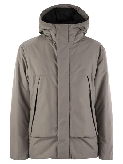Herno Men's Laminar 2 Layers Down Jacket With Hood In Grey