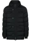 Herno Drawstring Hood Down Jacket In Black