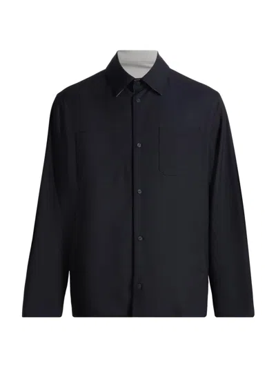 Herno Men's Light Stretch Reversible Jacket In Blue