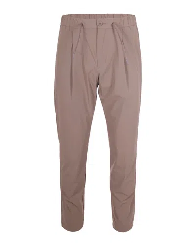 Herno Men's Lightweight Drawstring Pants In Tortora Chiaro