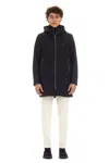 Herno Wool-scuba Lined Parka In Blue