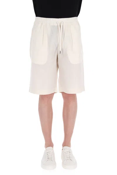 Herno Men's Lightweight Mini Shorts In White
