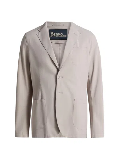 Herno Men's Lightweight Stretch-nylon Blazer In Sand